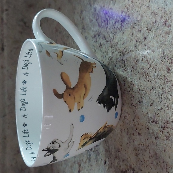 Portobello by Design Dog Coffee tea mug Oversized Euc "A Dogs Life" - Picture 1 of 5